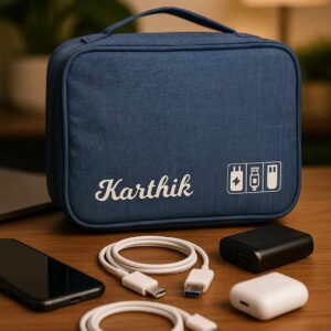 digital travel pouch with name print