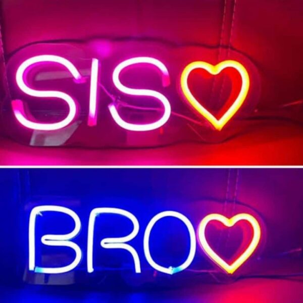 Neon Name Sign for Rakhi Gift