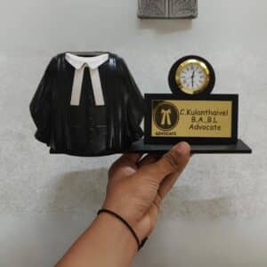 advocate pen stand with clock