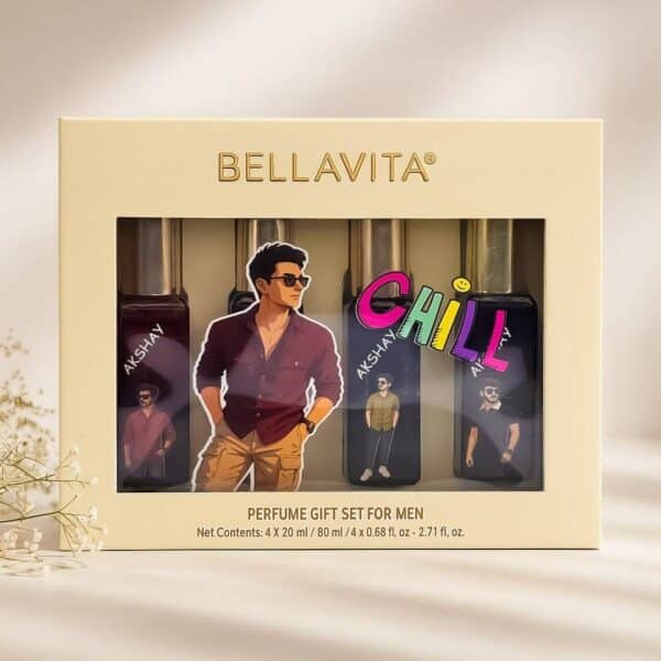 customised Bellavita perfume gift set for men
