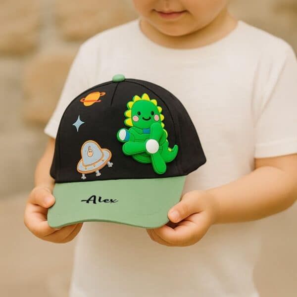 Customised Kids Cartoon Cap with Name - Image 5