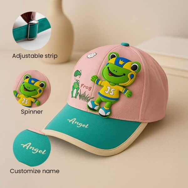 Customised Kids Cartoon Cap with Name - Image 3