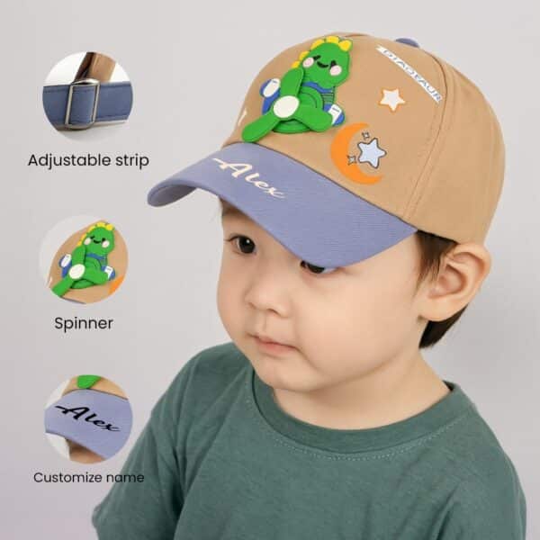 Customised Kids Cartoon Cap with Name - Image 2
