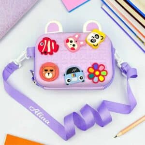 customised kids sling bag with name