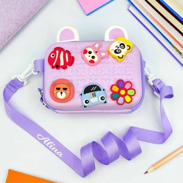 customised kids sling bag with name