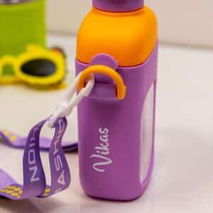 Customised Wink Face Kids Water Bottle with Name