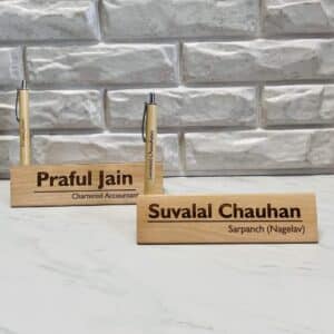Customised Wooden Pen Stand with Name or Profession