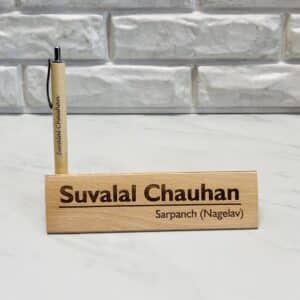 Customised Wooden Pen Stand with Name or Profession