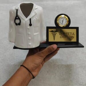 doctor pen stand with clock