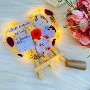 heart resin frame with LED